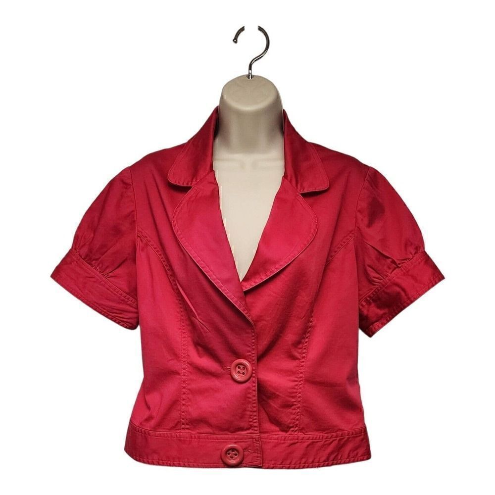 Madison Michelle Hot Pink Short Sleeve Blazer Size 10